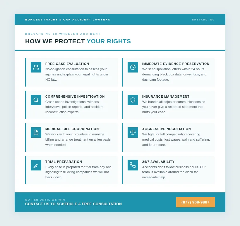 How Our 18 Wheeler Accident Attorneys Help Victims in Brevard NC